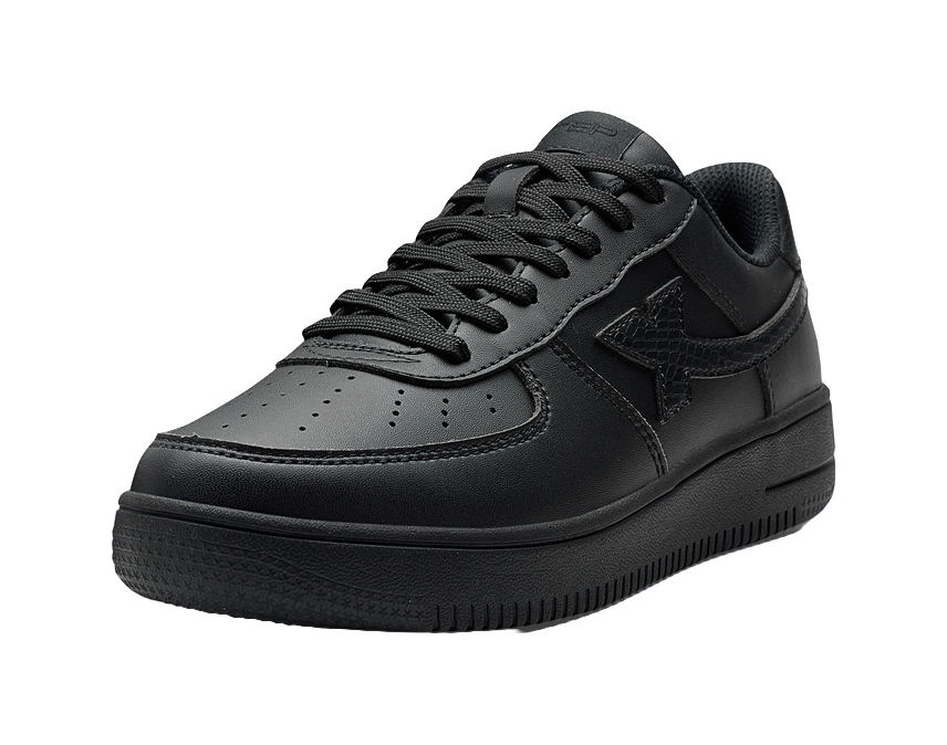 XTEP Air Force One Non slip Lightweight Low top Skateboard Shoes Men's Black 