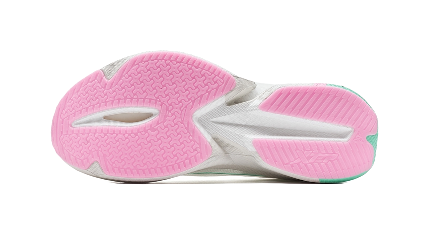 XTEP One Piece Molding 3 Running Shoes Women's Low top Neon Cherry Pink/Macaque Green 