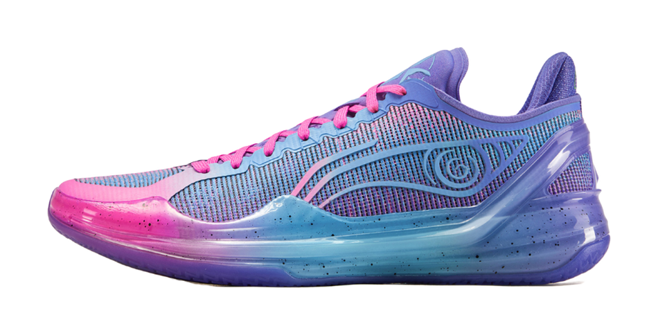 LiNing Blade 4V2 Cushioning Slip Resistant Support Lightweight Rebound Low top Basketball Shoes Mens Blue Purple  VJSNEAKER