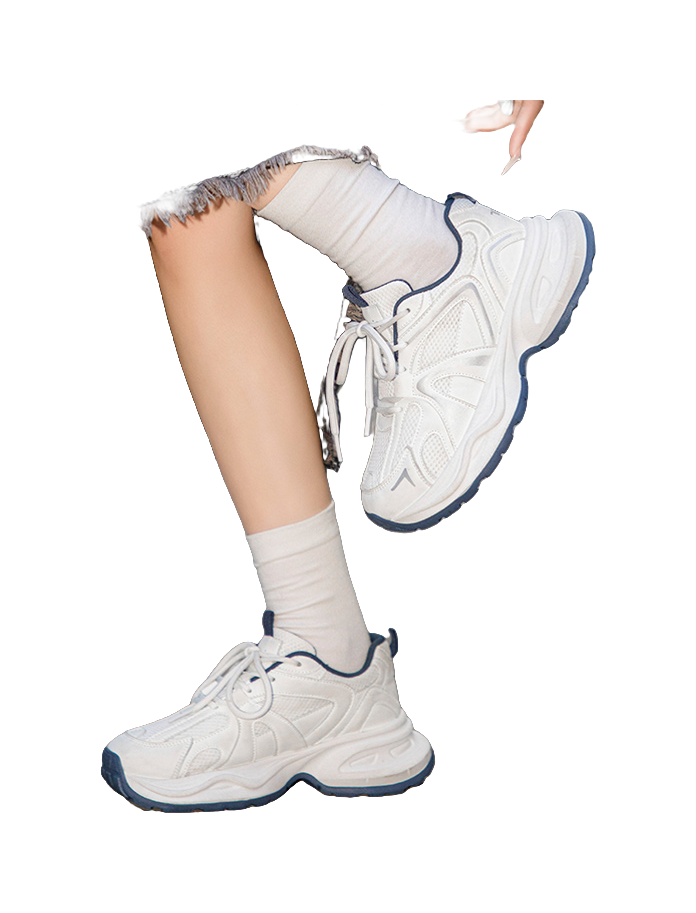 TUOPIN Abrasion Resistant, Breathable, Lightweight, Height Increasing Low top Chunky Sneakers Unisex 