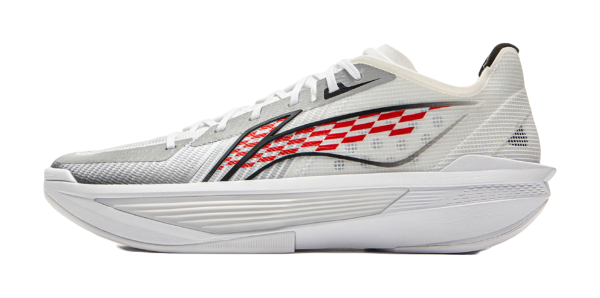 LiNing Ultra Light Cushioning, Slip Resistant, Abrasion Resistant, Rebound Grip Low Top Basketball Shoes Mens White  VJSNEAKER