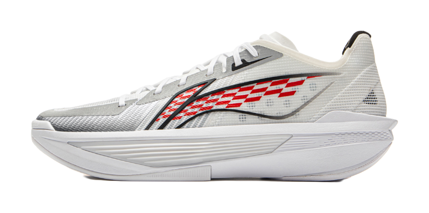 LiNing Ultra Light Cushioning, Slip Resistant, Abrasion Resistant, Rebound Grip Low Top Basketball Shoes Mens White  VJSNEAKER