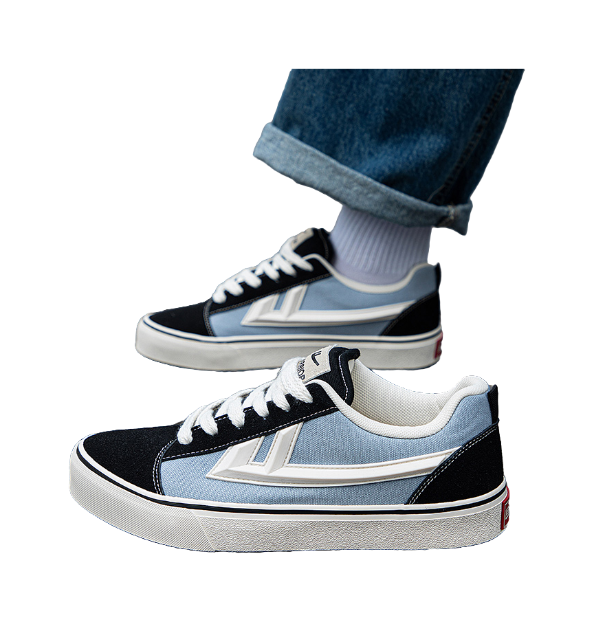 Warrior Sports Casual Wear resistant And Lightweight Low top Canvas Shoes Unisex Black Blue 