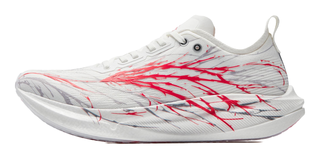 ANTA Mario 2 Running Shoes Men's Low top Papyrus White, Flame Red 