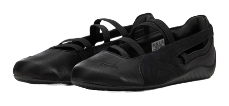 PUMA Speedcat Ballet Black Cool Dark Gray Satin Womens  vjsneaker.com