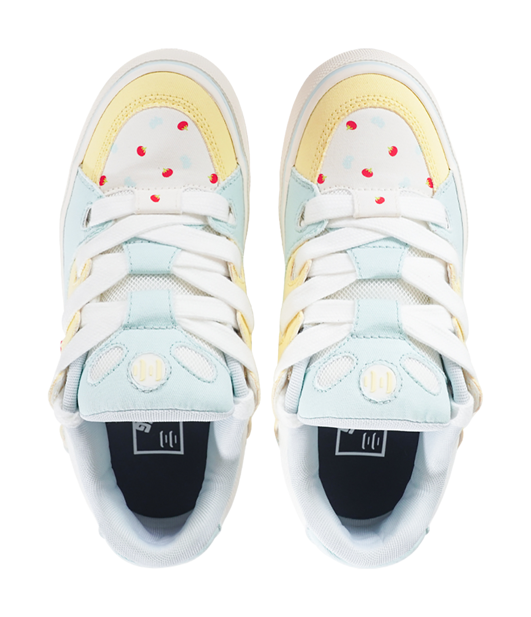 Ollieskate Slip Resistant And Abrasion Resistant Support Low top Skateboard Shoes Unisex Yellow Blue 