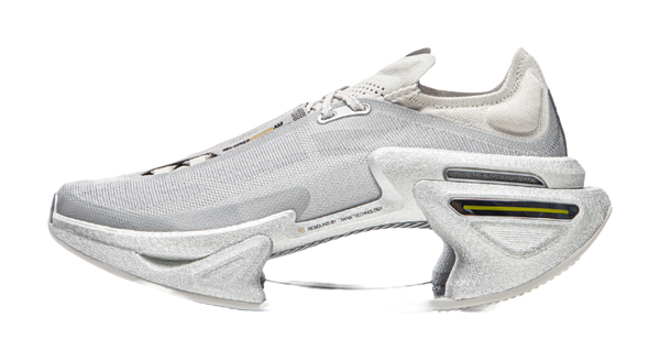 LiNing Shadow 3.0 Cushioning Abrasion Resistant Breathable Rebound Low top Running Shoes Unisex Silver 