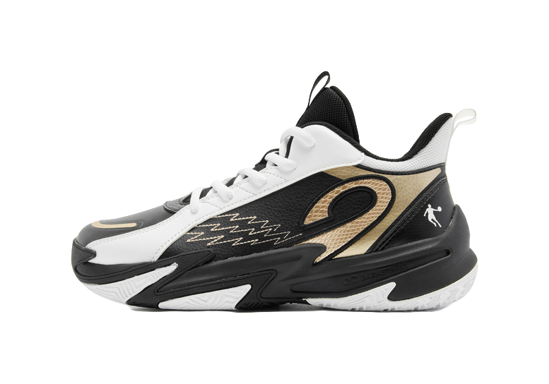 Jordan Shadow Breaking Young Comfortable, Versatile, Anti slip, Wear resistant, Middle cut Children's Basketball Shoes Black/Jordan White Youth  VJSNEAKER