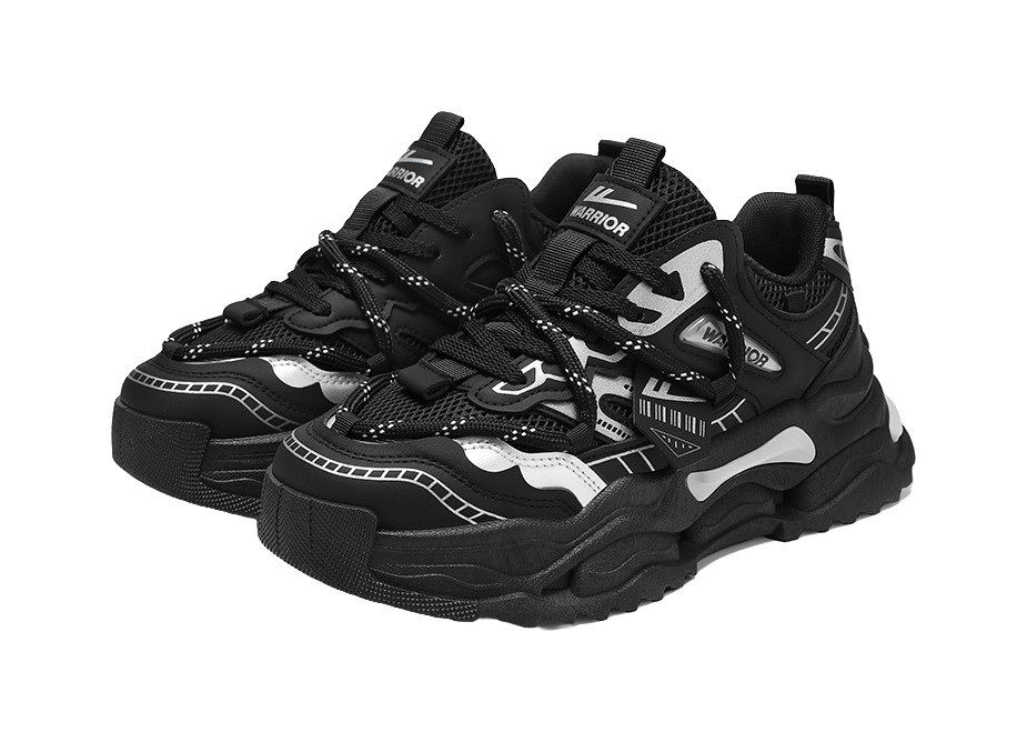 Warrior Abrasion Resistant Breathable Height Increasing Low top Chunky Sneakers Men's 