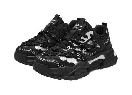 Warrior Abrasion Resistant Breathable Height Increasing Low top Chunky Sneakers Mens  vjsneaker.com