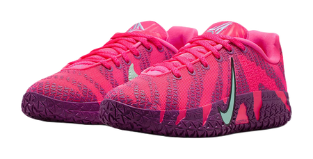 Nike Ja Morant 3 Slip Resistant Abrasion Resistant Low top Childrens Basketball Shoes Super Pink/Purple/Black Unisex  vjsneaker.com