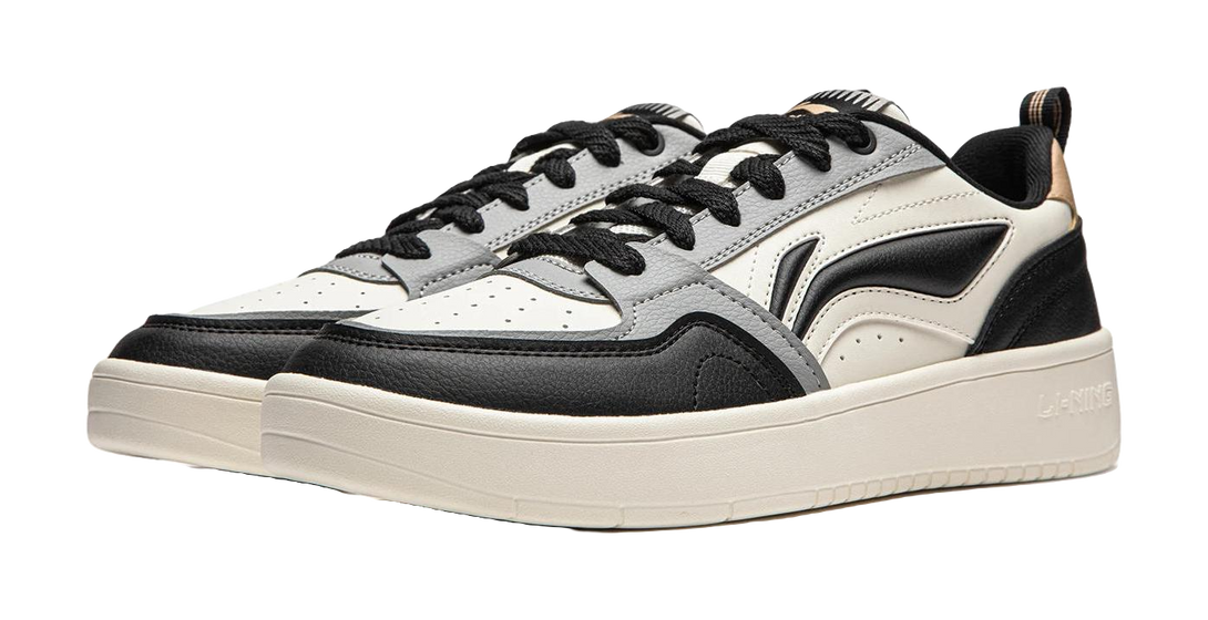 LiNing Yuanbao V2 Slip Resistant Abrasion Resistant Skateboard Shoes Men's Black White Gray 