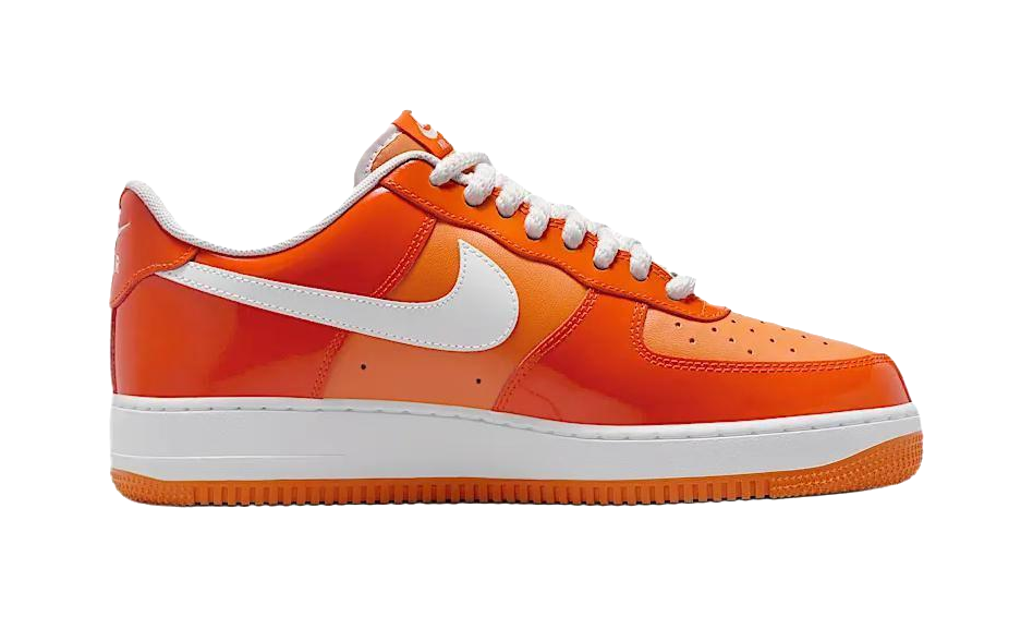 Nike Air Force 1 Low 07 Orange White Patent  vjsneaker.com