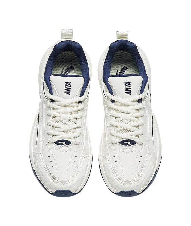 Anta ACE Abrasion Resistant Low top Chunky Sneakers Women's White Blue 