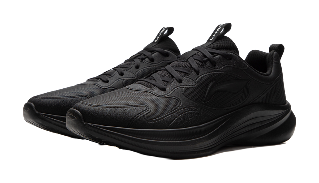 LiNing Shock Absorbers Rebound Low top Casual Sprint Running Shoes Men's Black 