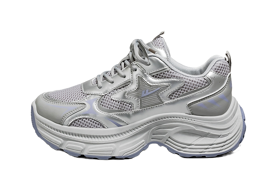 Warrior Low top Chunky Sneakers Women's Silver 