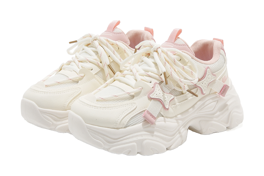 Warrior Cushioning, Abrasion Resistant, Breathable, Lightweight Low top Chunky Sneakers Women's 