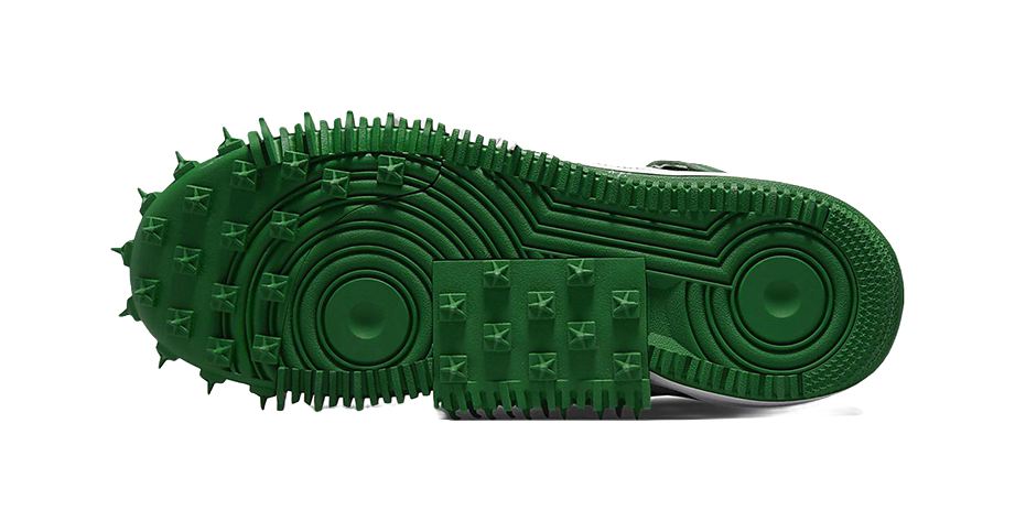 Nike X Off White Air Force 1 Mid Sp Leather Pine Green  vjsneaker.com