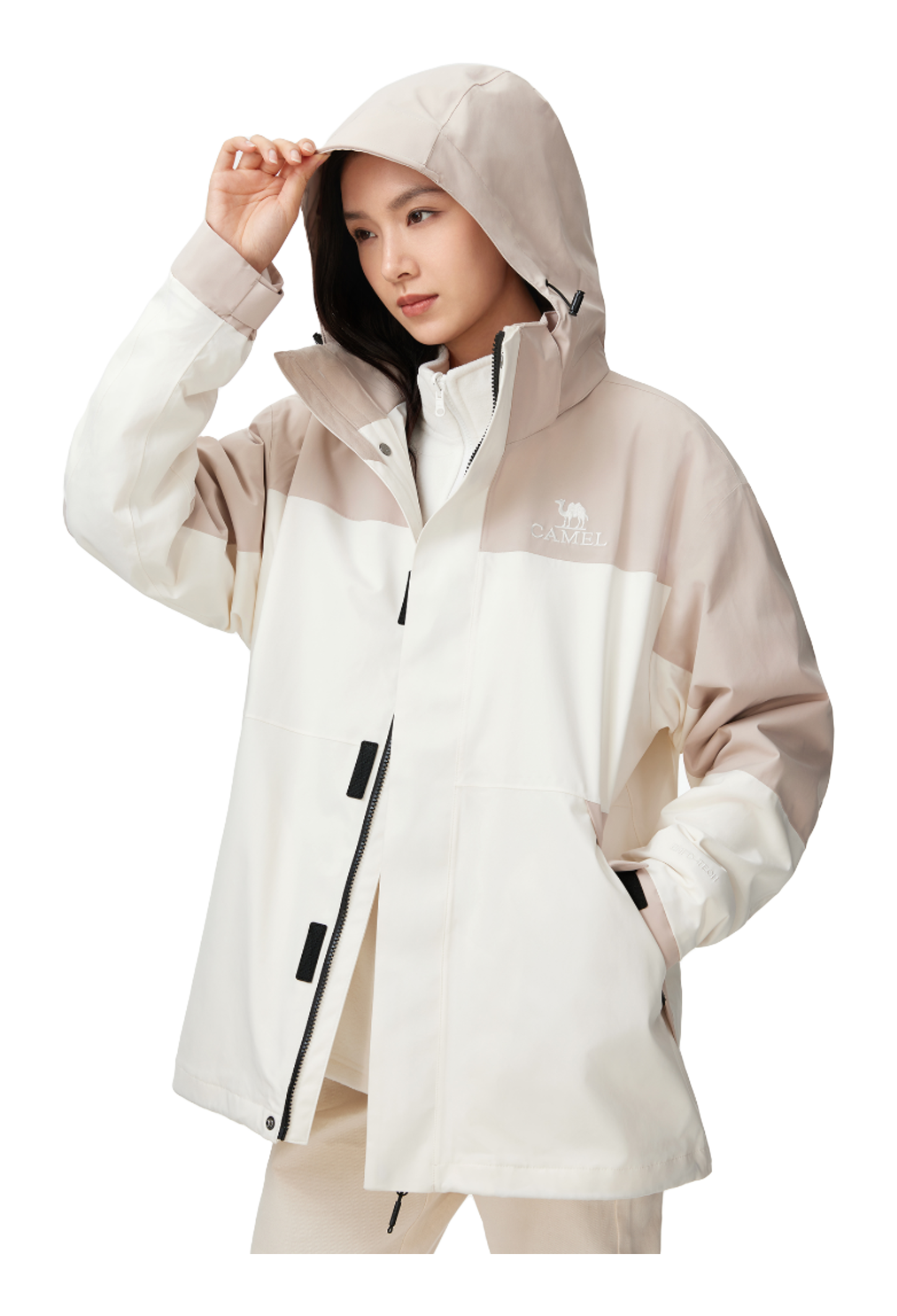 CAMEL Hiking Outdoor Adventure Waterproof, Windproof, Breathable, Abrasion Resistant, Thermal Windbreaker Jacket Unisex  vjsneaker.com