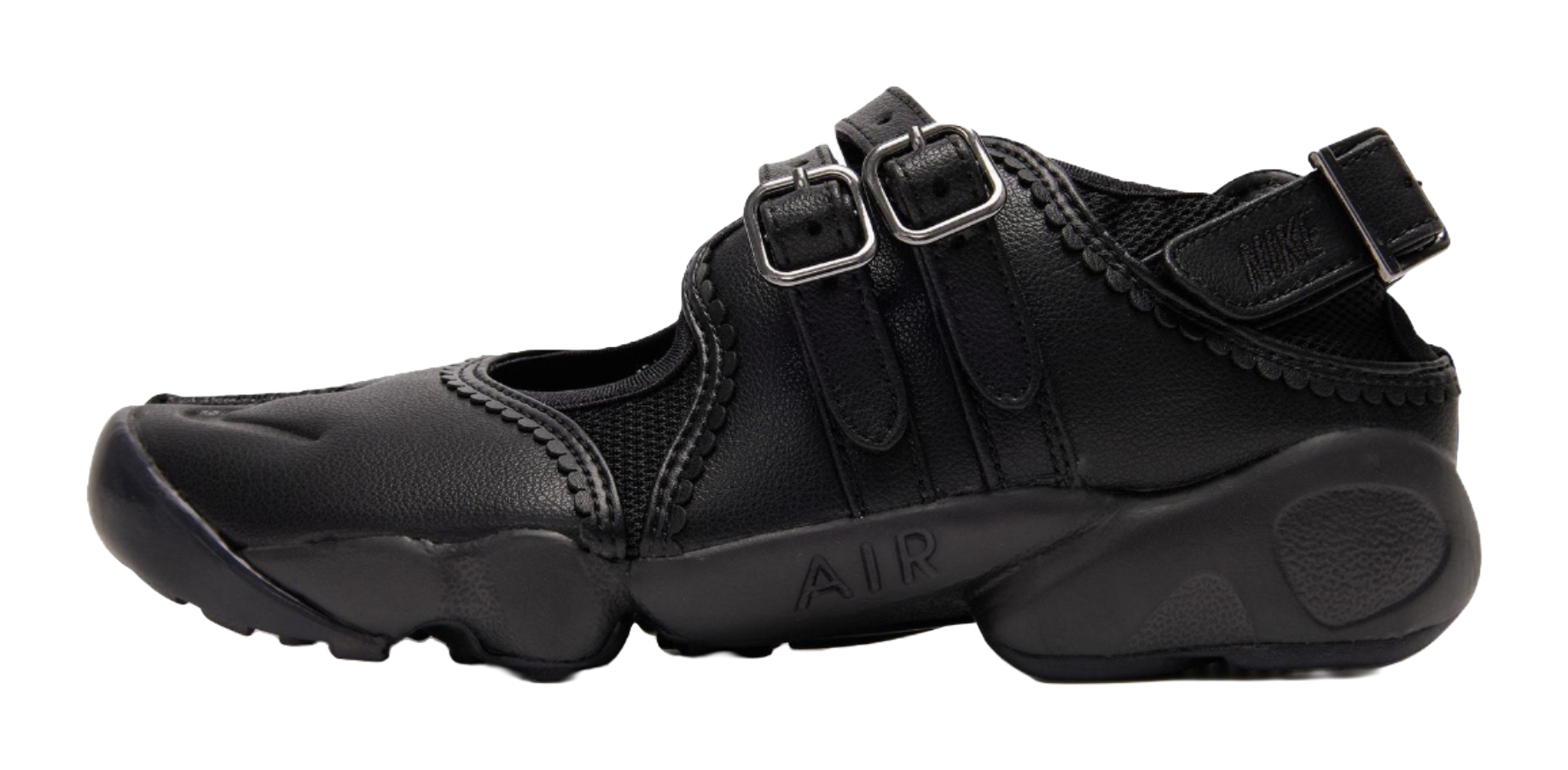 Nike Air Rift Triple Black Buckle Strap Womens  VJSNEAKER