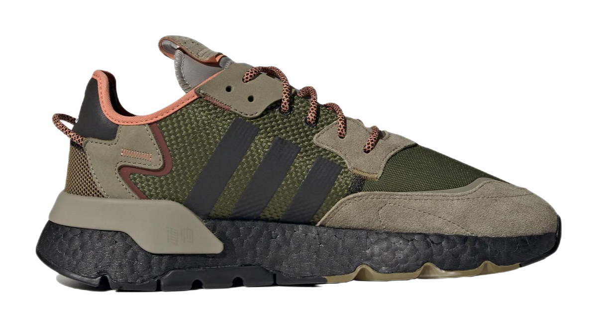 Adidas Nite Jogger Brown Dark Green  vjsneaker.com