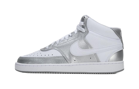 Nike Court Vision Mid Silver Grey Womens  vjsneaker.com
