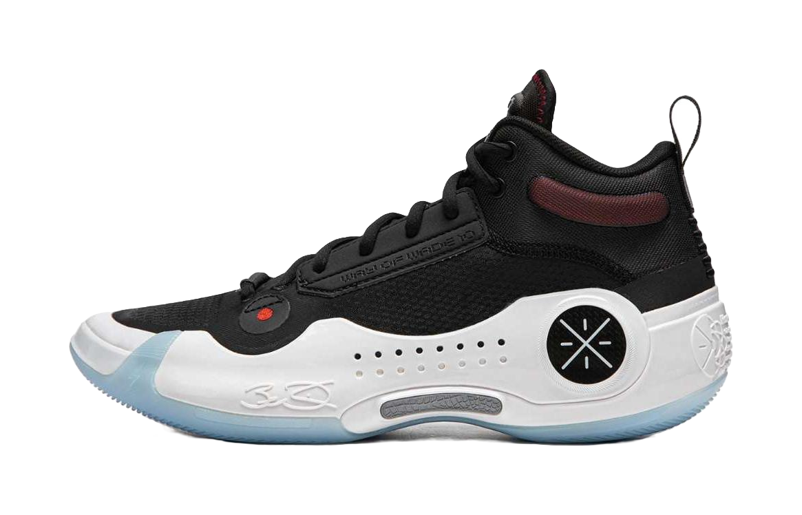 LiNing WOW 10 Cushioning, Wear Resistant Low top Basketball Shoes Mens Black White Blue  VJSNEAKER