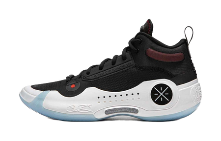 LiNing WOW 10 Cushioning, Wear Resistant Low top Basketball Shoes Mens Black White Blue  VJSNEAKER