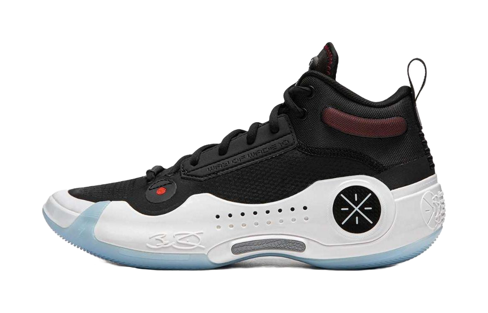 LiNing WOW 10 Cushioning, Wear Resistant Low top Basketball Shoes Mens Black White Blue  VJSNEAKER