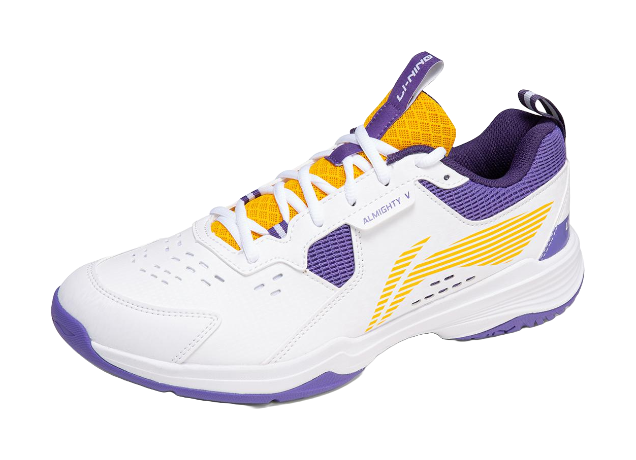Li-Ning Ace V "White Purple" AYTT001-4 - Badminton Shoe Unisex