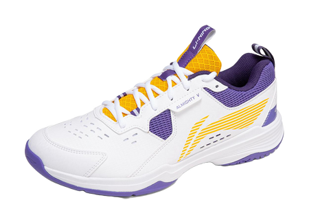 Li-Ning Ace V "White Purple" AYTT001-4 - Badminton Shoe Unisex