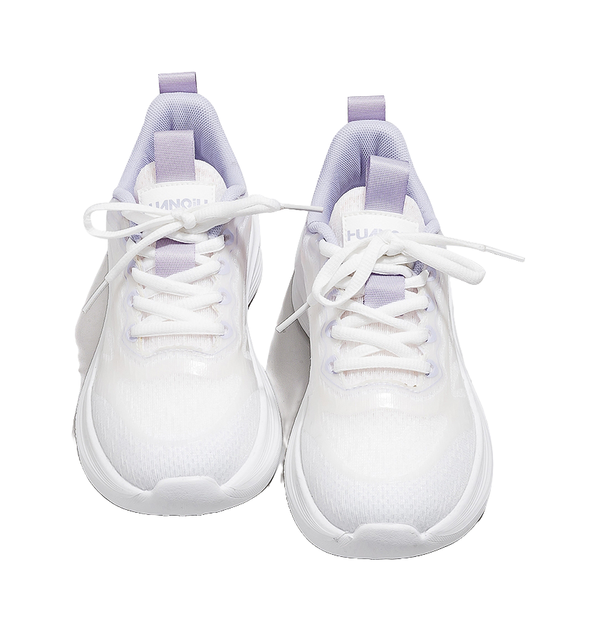 HUANQIU Running Shoes Women's Low top White Purple 