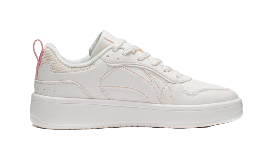 LiNing Spike Years Anti Slip Wear Resistant Breathable Height Increasing Low Top Skateboard Shoes Women's Mist White 