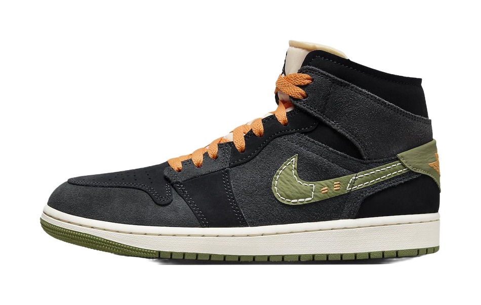 Jordan 1 Mid Se Craft Anthracite Light Olive  vjsneaker.com
