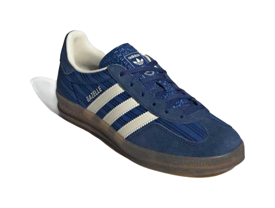 Gazelle Wmns Adidas Originals Indoor Blue Pinstripe Satin Womens  vjsneaker.com