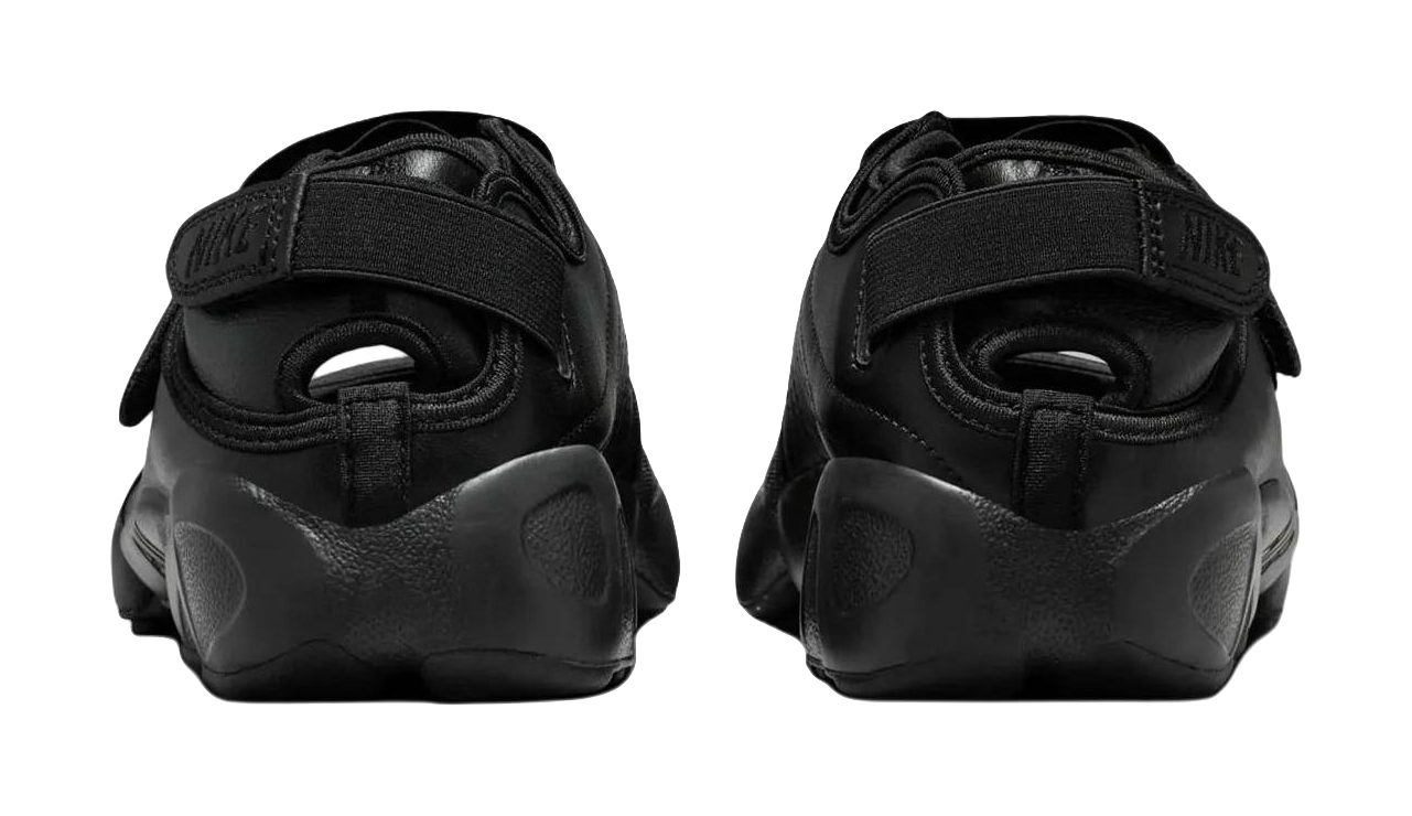 Nike Air Rift Leather Triple Black Womens  vjsneaker.com
