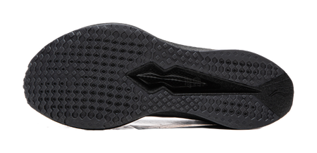 Li-Ning Feidian 6 shoe outsole, dark rubber tread with detailed traction pattern.