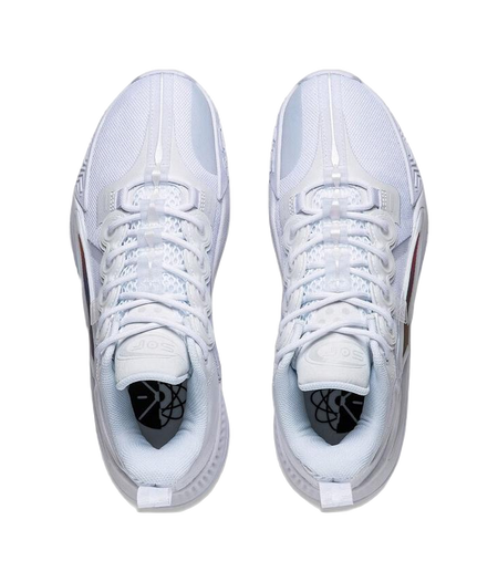 Li Ning Son Of Flash Comfortable And Trendy Abrasion Resistant Breathable Low top Basketball Shoes Mens White  vjsneaker.com