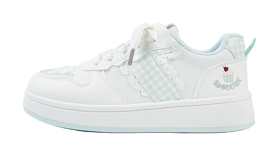 Warrior Abrasion Resistant Lightweight Height Increasing Low Top Skateboard Shoes Women's White Green 