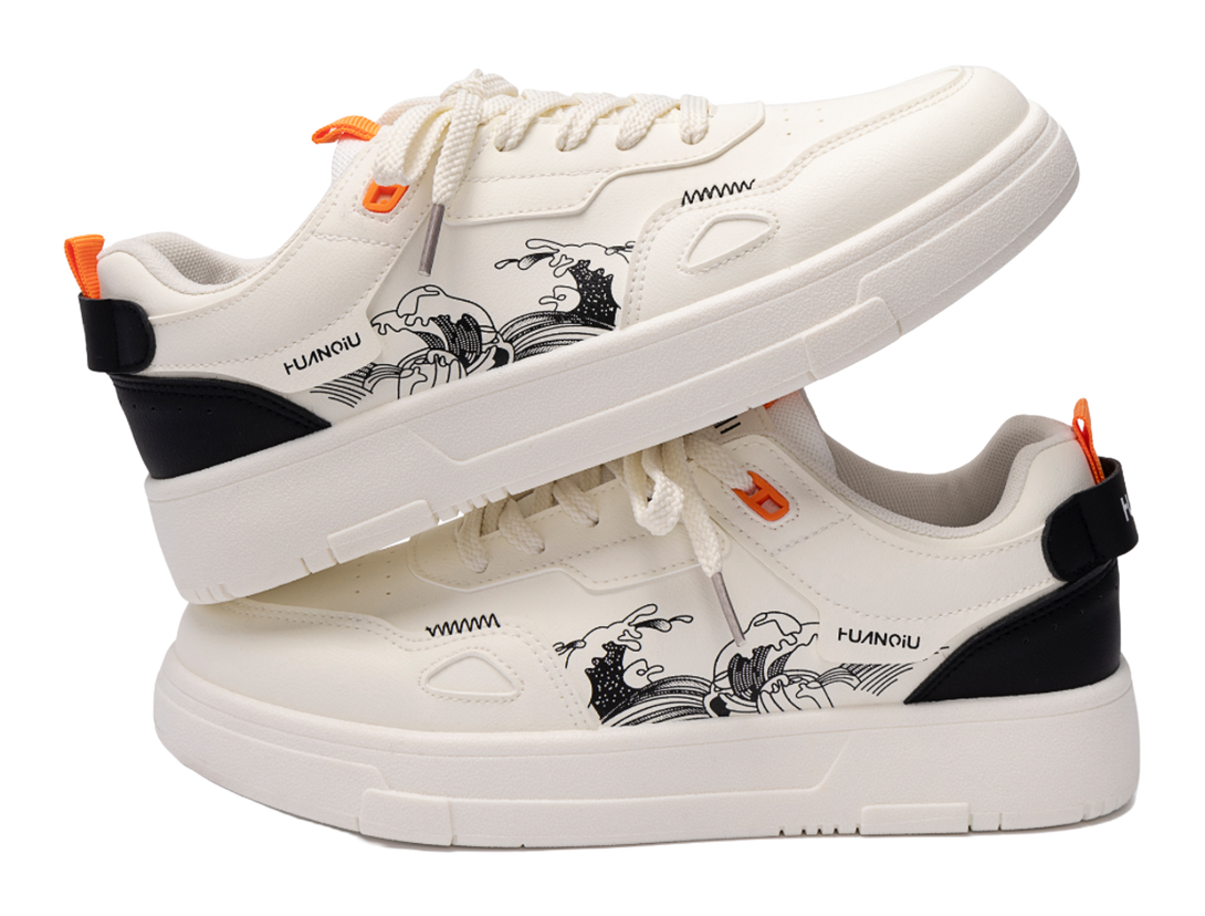 HUANQIU Coverage Slip Resistant Lightweight Height Increasing Low top Skateboard Shoes Men's 