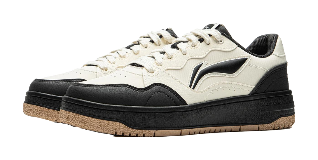 LiNing Tianji Soft Slip Resistant, Abrasion Resistant, Breathable Low top Skateboard Shoes Women's White Black 