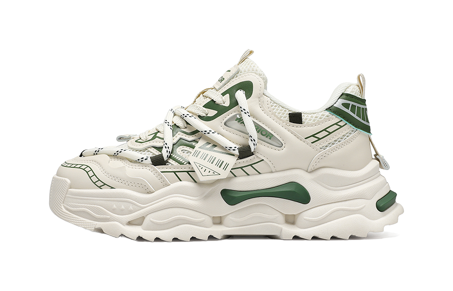 Warrior Abrasion Resistant Breathable Height Increasing Low top Chunky Sneakers Men's 