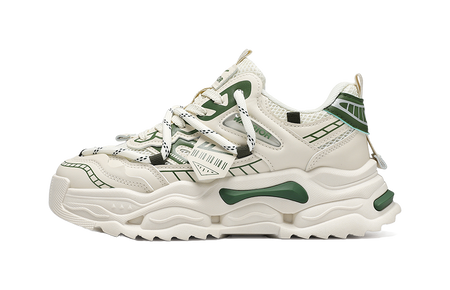 Warrior Abrasion Resistant Breathable Height Increasing Low top Chunky Sneakers Mens  vjsneaker.com