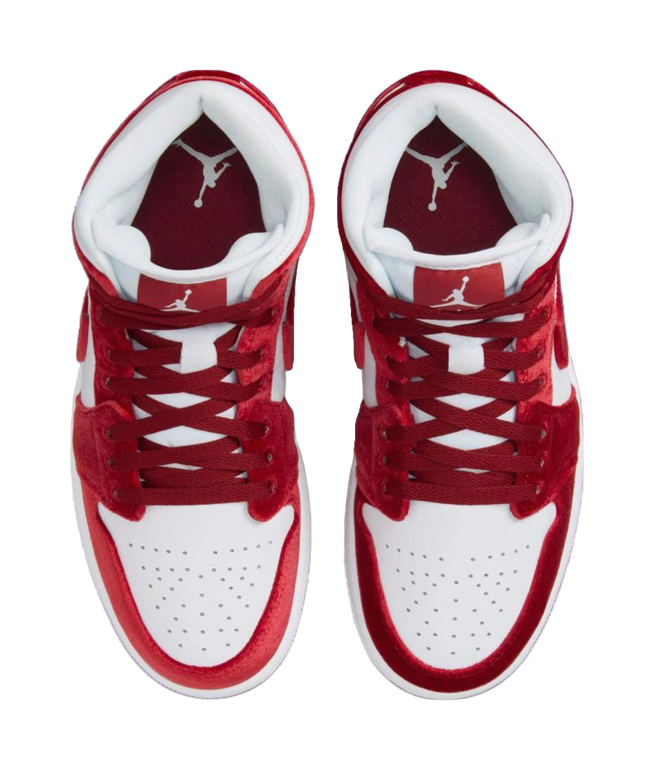 Jordan 1 Mid Se Red Velvet Womens  vjsneaker.com