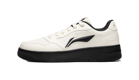 LiNing Tianji Soft Slip-Resistant Cushioning Wear-Resistant Low-Top Skateboard Shoes Mens Ecru  VJSNEAKER
