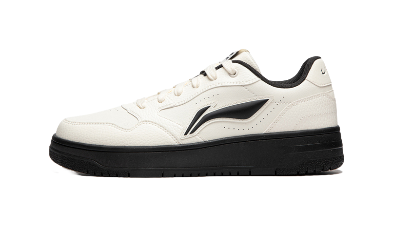 LiNing Tianji Soft Slip-Resistant Cushioning Wear-Resistant Low-Top Skateboard Shoes Mens Ecru  VJSNEAKER