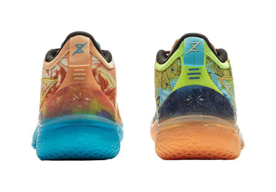 LiNing Knife 5 Slip Resistant Coverage Lightweight Rebound Performance Basketball Shoes Mens Orange Blue  VJSNEAKER