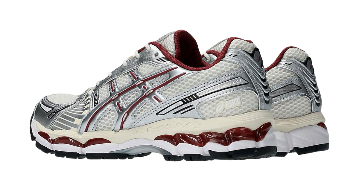 ASICS GEL Kayano 12.1 Abrasion Resistant Low top Casual Running Shoes Unisex Beige Silver  vjsneaker.com