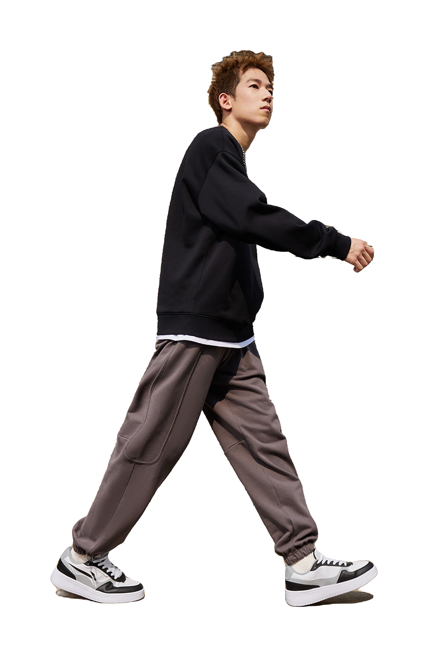 LINING Duda Skateboard Shoes Men's Low top Black/Standard White 