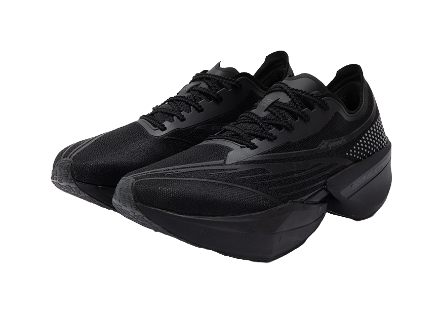 361° Flying Future 1.5 Cushioning Anti-Slip Wear-Resistant Breathability Low-Top Running Shoes Unisex Obsidian Black 